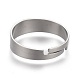 Adjustable 201 Stainless Steel Plain Band Rings STAS-P249-26A-P-3