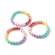 Set di braccialetti elasticizzati con perline acriliche opache per bambini BJEW-JB06404-1