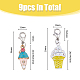 Decoraciones colgantes de esmalte de aleación de helado superfindings HJEW-FH0006-53-2