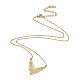 304 Halskette mit Sonnenstrahl-Anhänger aus Edelstahl für Damen NJEW-Q318-02G-1