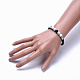 Woman's Braided Leather Cord Bracelets BJEW-JB04253-01-4