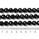 Natürliche schwarze Turmalin Perlen Stränge G-K345-A04-03-5