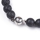 Natürliche Lava Rock Perlen Stretch Armbänder BJEW-I241-13O-3