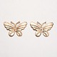 Cabochons papillon de fer IFIN-O010-12-1