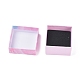 厚紙箱リングボックス  内部のスポンジ  正方形  空色  5.2x5.2x3.2cm CBOX-G018-A02-3