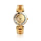 良いバレンタインデーの贈り物高品質のステンレススチール製のラインストーンの腕時計  クオーツ時計  ゴールドカラー  210x19mm  ウォッチヘッド：36x36x16mm WACH-A004-05G-1