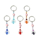 Porte-clés pendentif en verre et acrylique KEYC-JKC00642-1