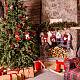 8枚布クリスマスソックスセット  クリスマスツリーの小さなペンダント  家族のホリデーシーズンの装飾用  混合図形  ミックスカラー  120x163mm sgJX065A-4