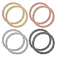 Benecreat 8 pièces 4 couleurs ensemble de bracelets extensibles avec chaîne en fil d'acier BJEW-BC0001-21-1