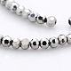 Full Plated Glass Faceted Round Spacer Beads Strands GLAA-A027-3mm-FP06-1