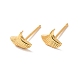 Brass Ginkgo Leaf Stud Earrings for Women EJEW-P199-18G-1