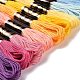 12 Skeins 12 Colors 6-Ply Polyester Embroidery Floss OCOR-M009-01B-04-2