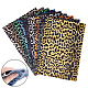Benecreat 9 colores láser pu cuero leopardo tela DIY-BC0001-79-3