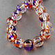 Two Tone Spray Painted Transparent Glass Bead Strands DGLA-R027-10mm-04-2