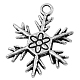 Argent tibétain pendentifs noël de flocon de neige X-LF10421Y-1