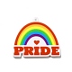 Regenbogen-Anhänger aus bedrucktem Acryl im Pride-Stil SACR-B005-01E-1