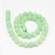 Brins de perles synthétiques en jade (verre) du Myanmar G-L448-14-4mm-1-2