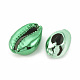Electroplated Natural Cowrie Shell Beads X-SSHEL-S258-06-3