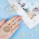 DICOSMETIC 20PCS 2 Colors Crescent Moon Pendant Stainless Steel Moon Charm with 2 1.4mm Hole Golden Small Link Pendants for DIY Earrings Bracelet Necklace Jewelry Making Findings STAS-DC0010-39-3
