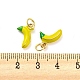 Breloques d'émail en laiton de placage de support de banane KK-Q804-02G-3