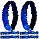 Gorgecraft 12шт пряжа и резиновые эластичные повязки на голову OHAR-GF0001-10B-1