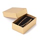 厚紙のギフトボックスジュエリーボックス  ネックレス  ブレスレット  中に黒いスポンジを入れて  長方形  ゴールド  8.3x5.2x2.9cm CBOX-F005-02C-2