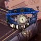 Casual Unisex Zinc Alloy and Leather Bracelet Watches BJEW-BB15599-9