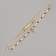 Verstellbare Nylonschnur geflochtenen Perlen Armbänder BJEW-C011-08B-3