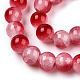 Crackle Baking Painted Imitation Jade Glass Beads Strands X1-DGLA-T003-8mm-11-2