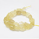 Premières citron naturel brins de perles de quartz bruts G-F403-05-2