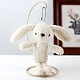 Decorazioni di pendenti di coniglio giocattolo di peluche di simulazione di peluche di cotone pp del fumetto HJEW-K043-04-1