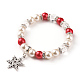 Verre à la mode des bracelets de breloque perle stretch BJEW-JB01697-05-1