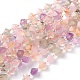 Améthyste naturelle et citrine et quartz rose et préhnite et brins de perles de cristal de quartz G-Z014-14-1