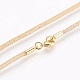 Brass Network Chain Necklaces NJEW-F229-01G-2