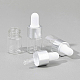 DIY5mlガラススポイトボトルキット  ミニ透明プラスチックファンネルホッパーと使い捨てトランスファーピペット付き  銀  5.6x1.05~2.2cm  容量：5ミリリットル DIY-BC0003-09B-5