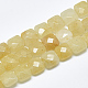 Chapelets de perles en jade topaze naturelle G-S357-D01-12-1