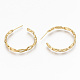 Brass Half Hoop Earrings KK-R117-055G-NF-2