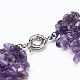 Natural Amethyst Multi-strand Necklaces NJEW-G910-01-4