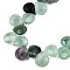 Hebras de perlas de piedras preciosas de fluorita púrpura natural G-T006-04-2