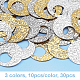 FINGERINSPIRE 30 Pcs 3 Colors Flat Round Charm 22mm Coin Charms with Irregular Embossing Stamping Blanks Charms with Large Hole Brass Round Tag Pendants Flat Textured Pendants for DIY Jewelry Making KK-FG0001-03-4