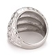 304 Stainless Steel Textured Chunky Finger Ring for Women RJEW-B040-08B-P-3