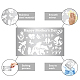Gorgecraft ハッピー母の日メタルステンシル花とハートジャーナル薪燃焼ステンシル動物テンプレートステンレス鋼再利用可能なステンシル絵画 diy 装飾カード作成スクラップブッキング DIY-WH0378-013-5