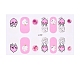 Pegatinas de uñas de diamante de vidrio de imitación de cubierta completa de brillo MRMJ-T072-L019-1