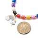 Ожерелья с кулоном из радужной эмали для женщин NJEW-JN03991-3