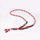 Buddhist Jewelry Natural Tibetan Agate Beaded Necklaces NJEW-F131-30-2