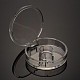 Flat Round Shaped Plastic Clear Jewelry Bead Containers CON-M002-03-2