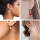 Boucles d'oreilles pendantes en laiton et ensembles de boucles d'oreilles huggie EJEW-PH01362-3