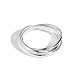 925 anillo de dedo cruzado triple de plata de ley para mujer. RJEW-M164-04-1