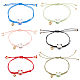 Anattasoul Set di 6 braccialetti con ciondoli a campana in 6 colori BJEW-AN0001-74-1