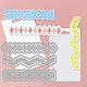 Globleland 3 セット 7 個ボーダーステッチ切削ダイス diy スクラップブッキング用金属縫製レースダイカットエンボスステンシルテンプレート紙カード作成装飾アルバムクラフト装飾 DIY-WH0309-1203-3